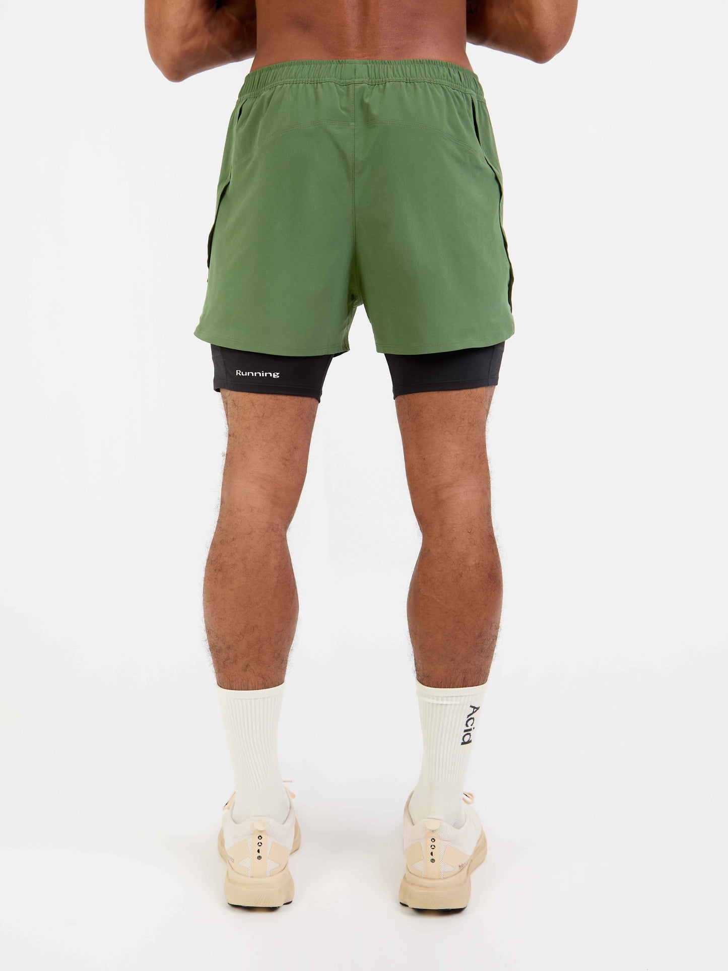 2-in-1 Shorts - Combat Green