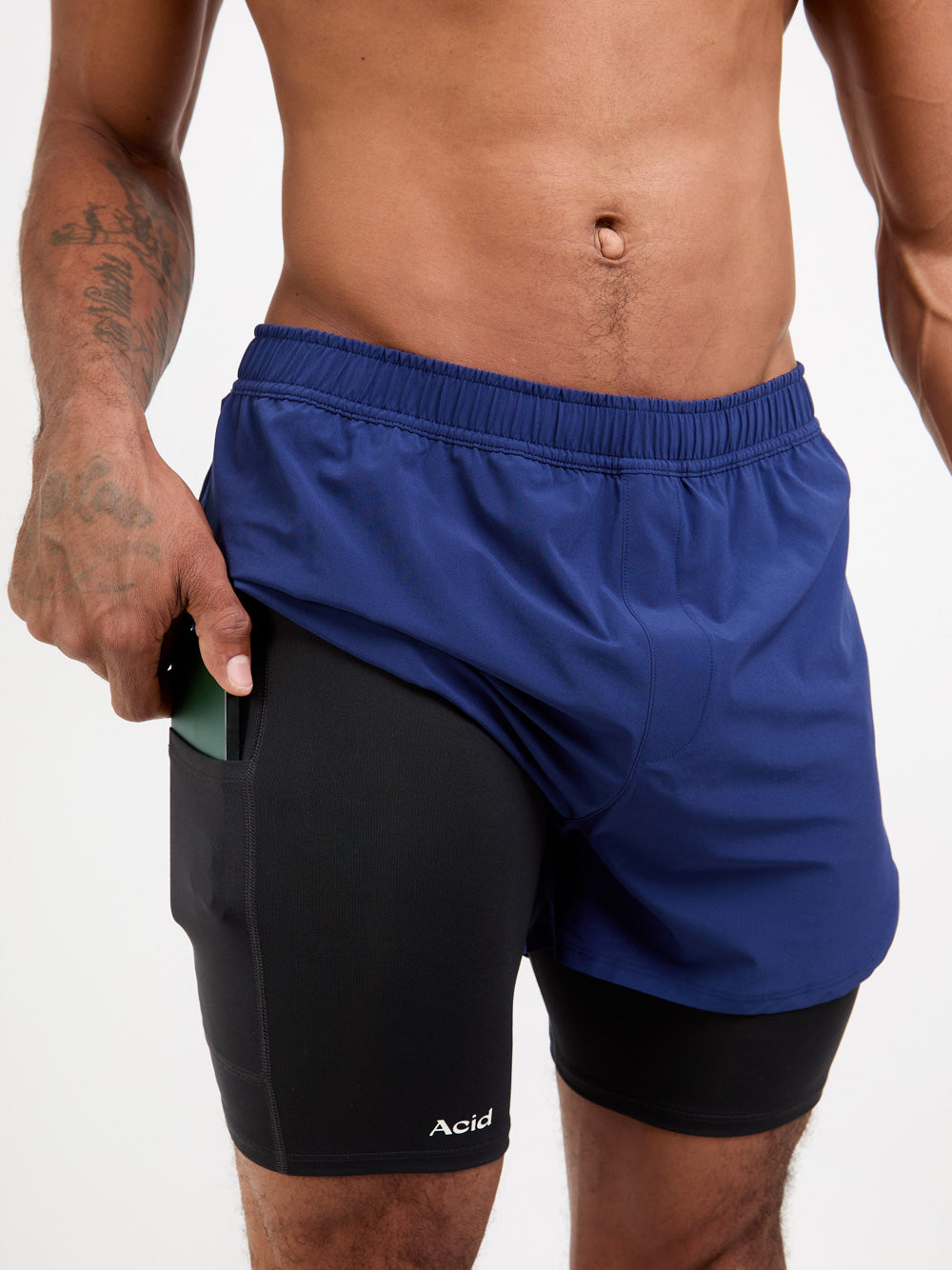 2-in-1 Shorts - Navy