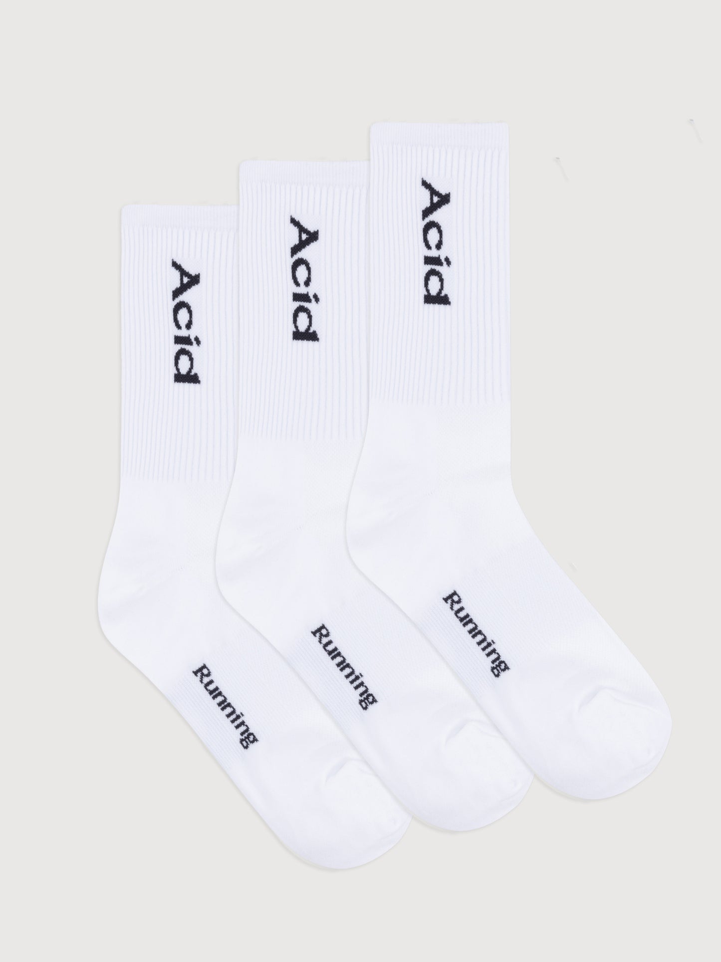 Three-Pack Logo Socks - White